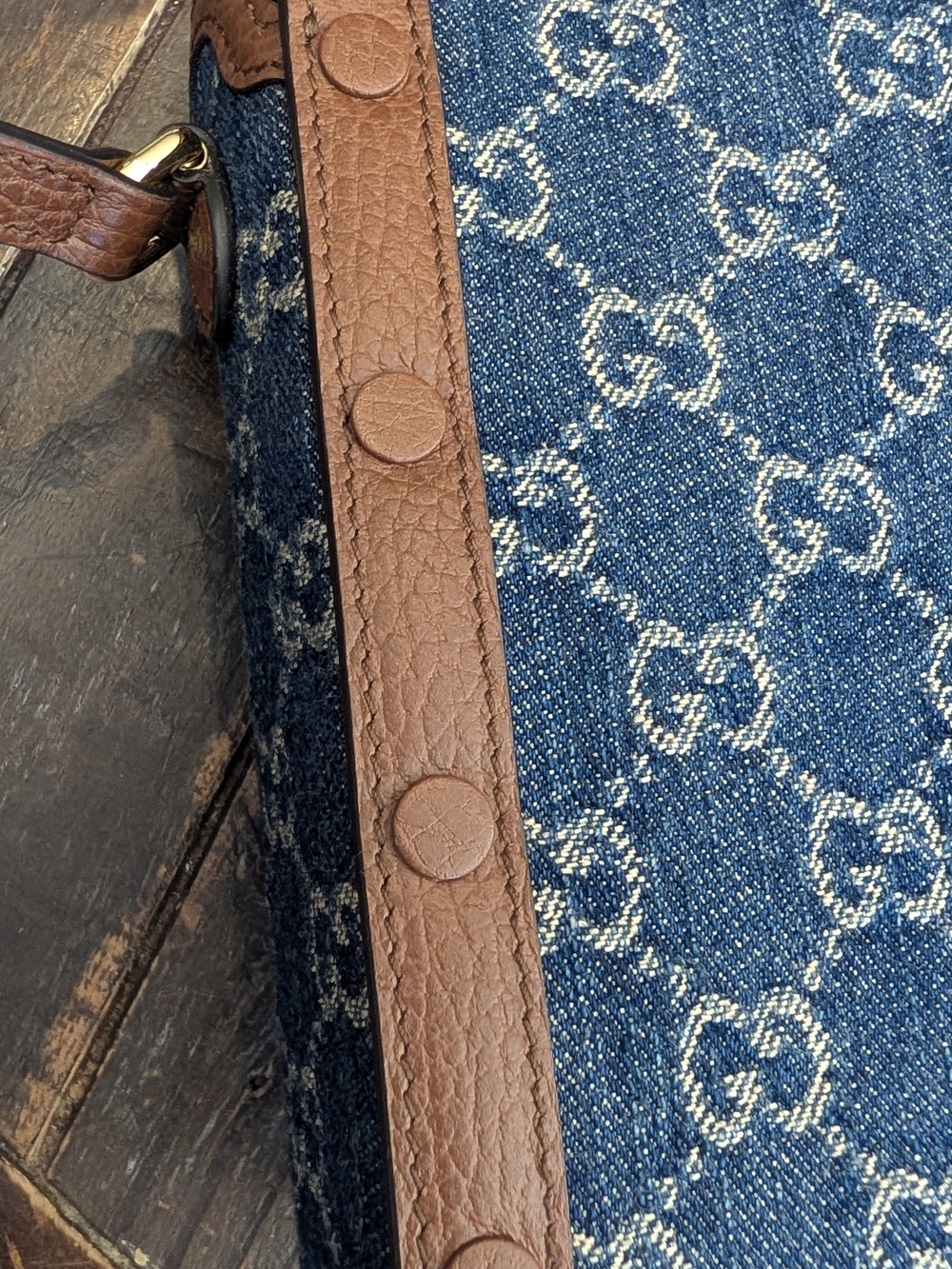 Gucci Denim Horsebit 1955 Mini Crossbody - Picture 6 of 10